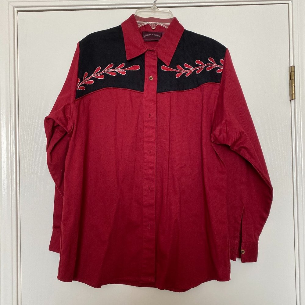 vintage gordon & james western embroidered shirt